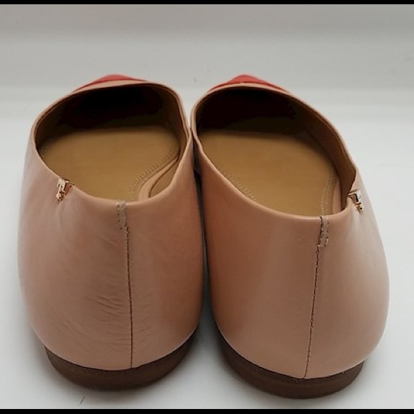 Tory Burch Penelope Cap Toe Flat Natural Vachetta/Bright Pomander Size 7.5 - Picture 6 of 9